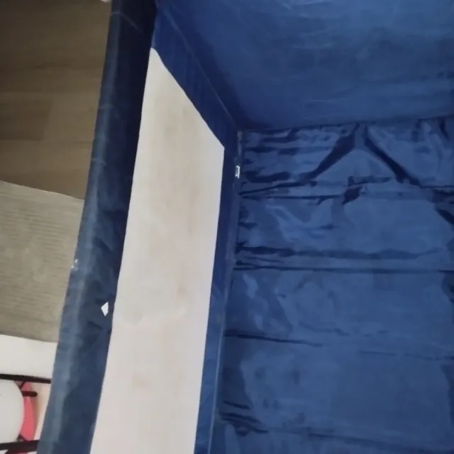 Cuna de viaje plegable azul