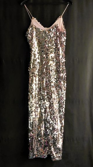 Vestido Zara Lentejuelas Midi Talla XS