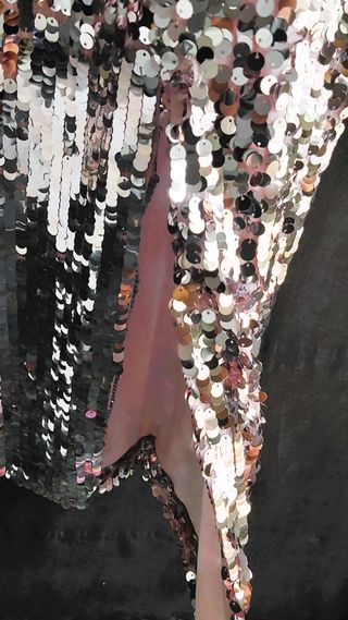 Vestido Zara Lentejuelas Midi Talla XS