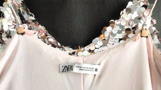 Vestido Zara Lentejuelas Midi Talla XS