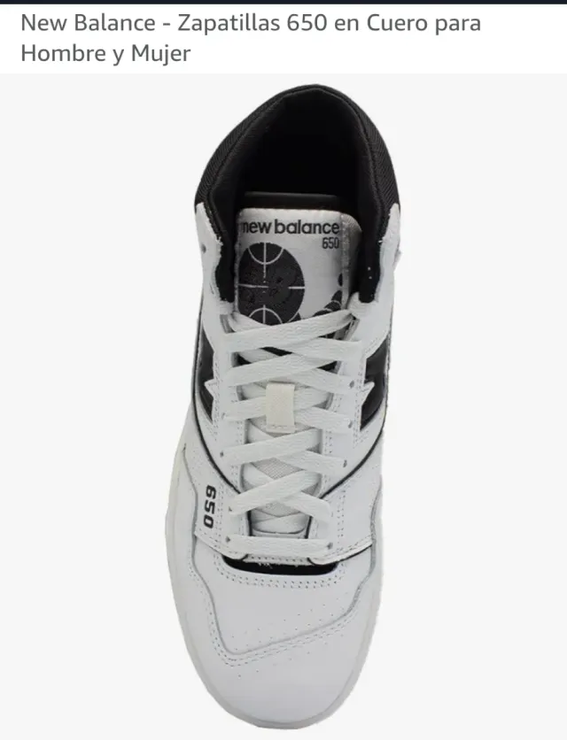 Sneakers New Balance 650 Bianco Nero Taglia 40.0