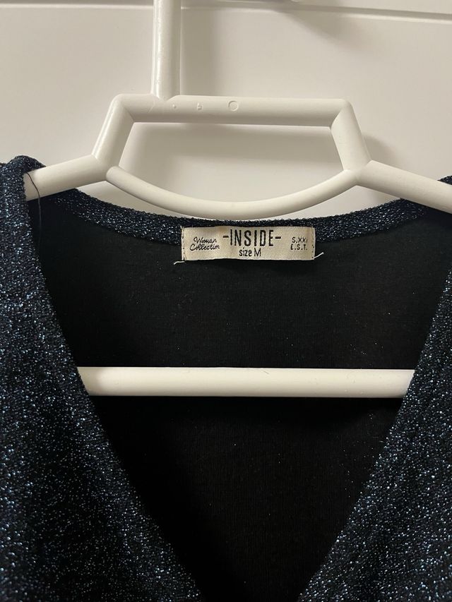 Top INSIDE brillante manga corta talla M