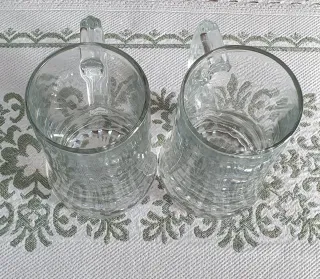 Coppia boccali birra in vetro