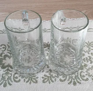 Coppia boccali birra in vetro