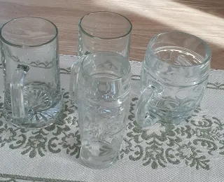 Coppia boccali birra in vetro