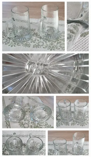 Coppia boccali birra in vetro