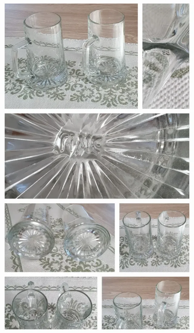 Coppia boccali birra in vetro