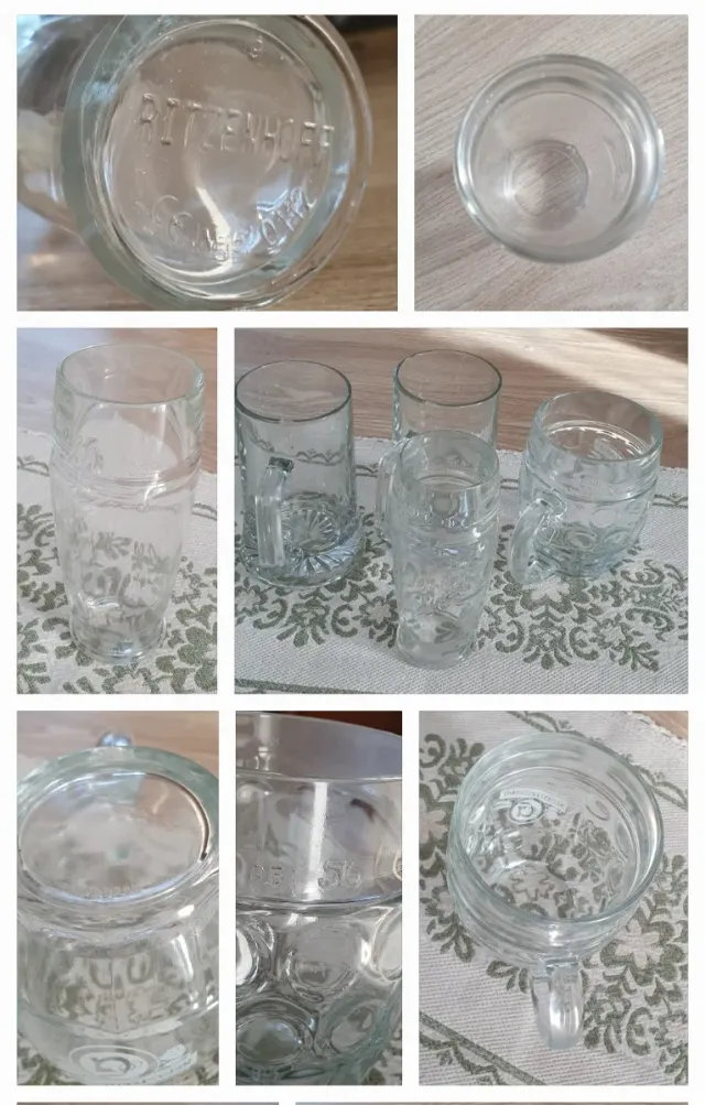 Coppia boccali birra in vetro