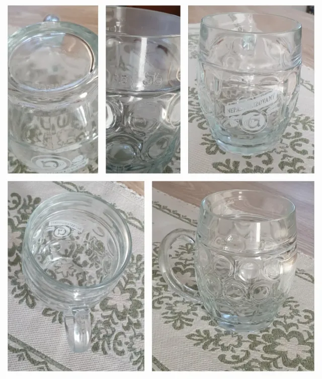 Coppia boccali birra in vetro