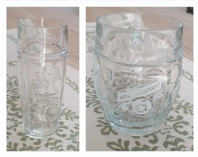 Coppia boccali birra in vetro