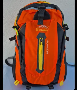 Mochila Senderismo Naranja Gris
