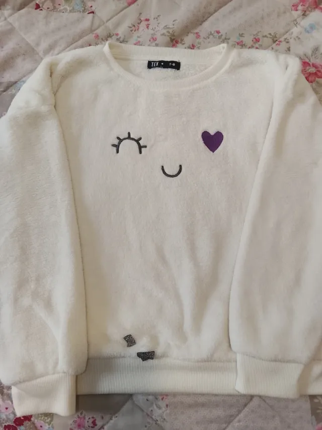 Sudadera niña peluche talla 7-8 años