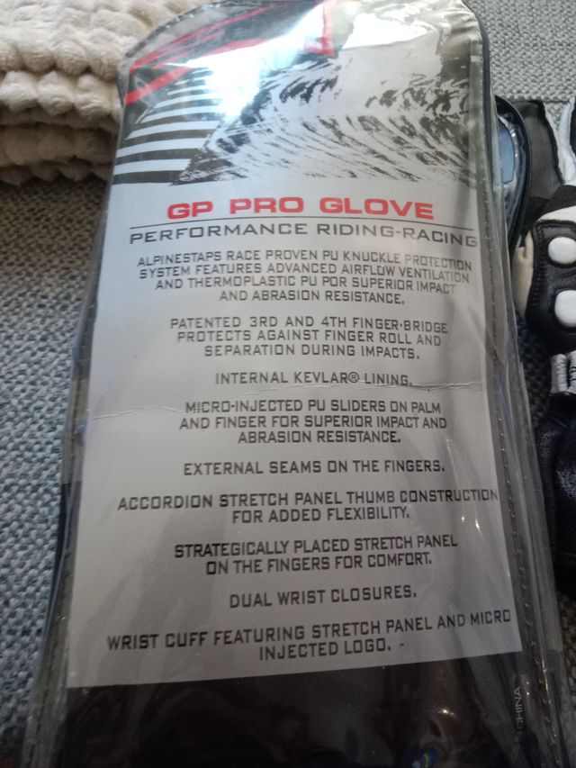 Guantes Alpinestars Moto Circuito Blancos Negros