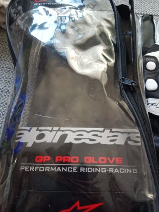 Guantes Alpinestars Moto Circuito Blancos Negros