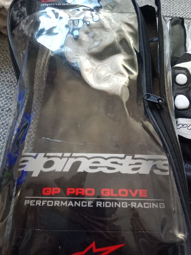 Guantes Alpinestars Moto Circuito Blancos Negros