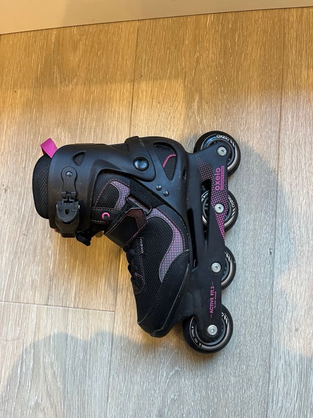 Patines en línea Oxelo negros y rosas