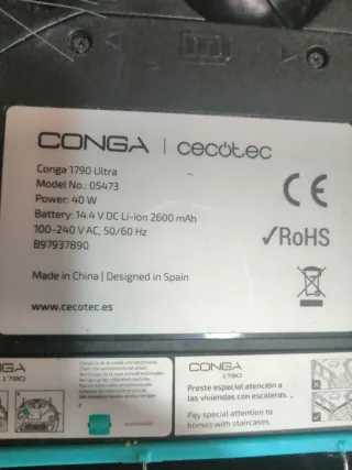 Robot Aspirador Cecotec Conga 1780