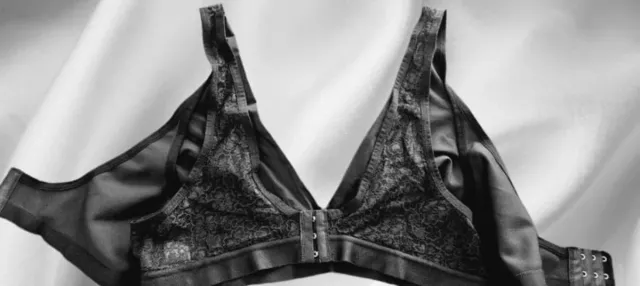 Conjunto sujetador y braguita encaje negro.