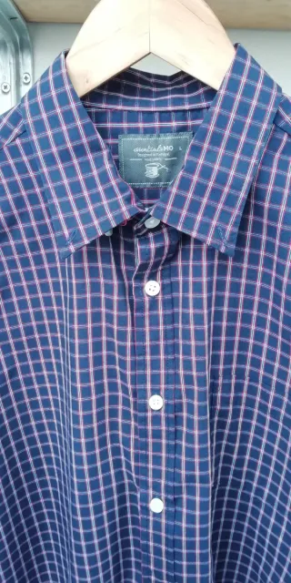 Camicia blu a quadretti