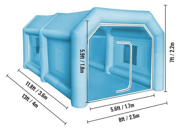 Tenda Gonfiabile Blu 4x2.5x2.2m