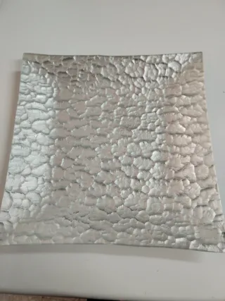 Prato Quadrado Celos Prateado