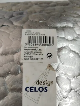 Prato Quadrado Celos Prateado