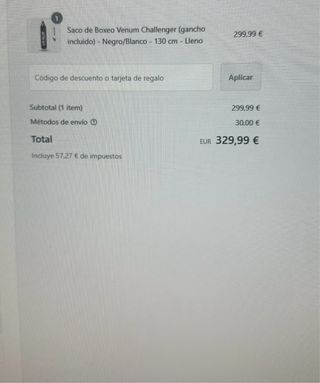 Saco de boxeo Venum 130cm