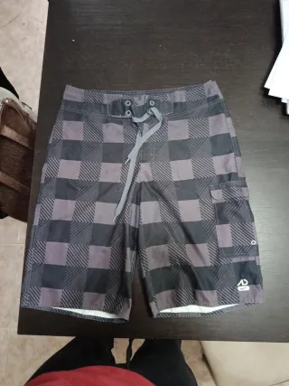 Bañador Nike Cuadros Gris y Negro