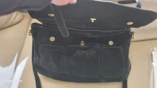 Borsa scamosciata Avenue67 nera