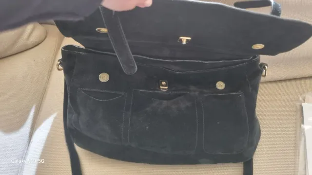 Borsa scamosciata Avenue67 nera