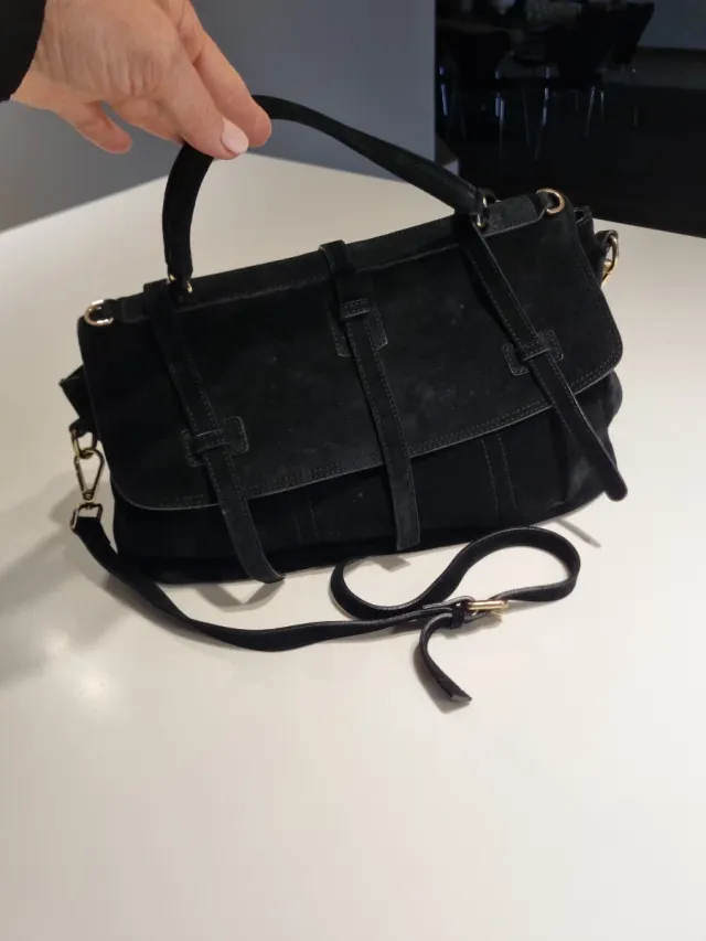 Borsa scamosciata Avenue67 nera