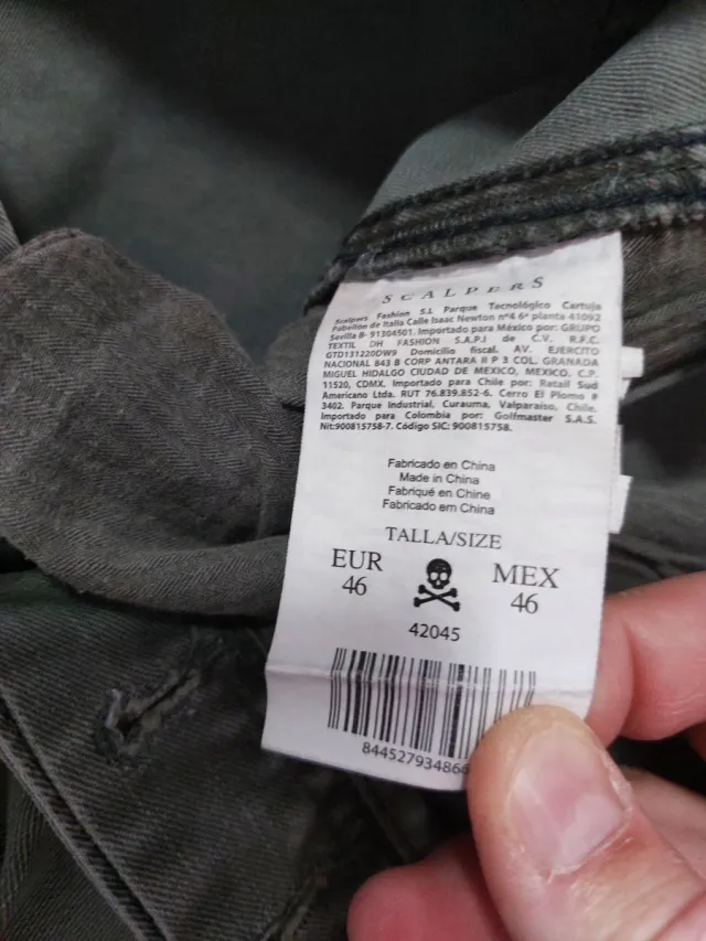 Pantalón vaquero verde Scalpers hombre