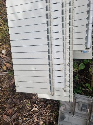 Radiadores agua caldera gas blancos