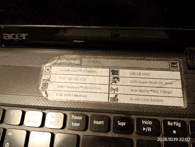 Portátil Acer Negro