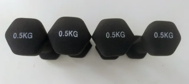 Lote 4 Mancuernas 0.5 Kg