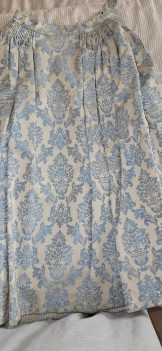 Falda fallera niña beige y azul 8 años