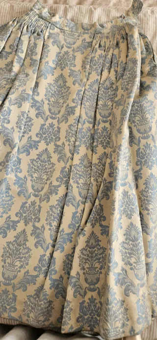 Falda fallera niña beige y azul 8 años