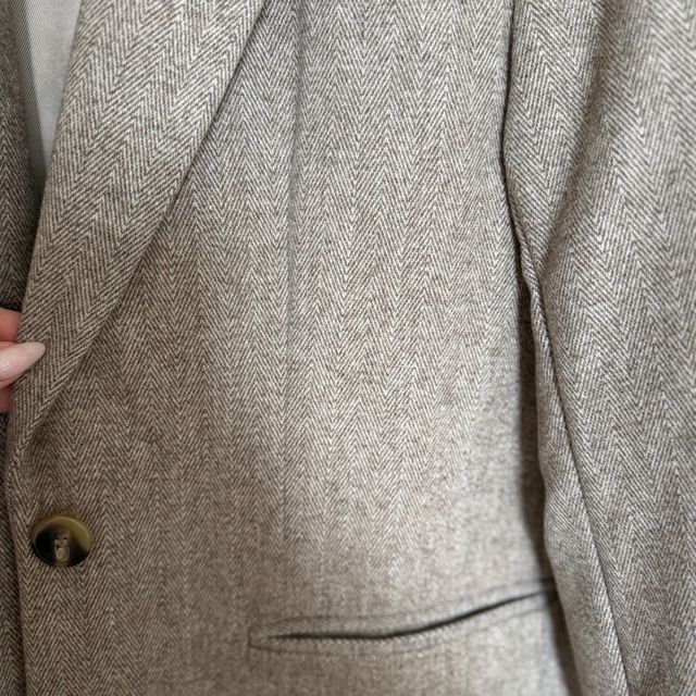 Blazer Zara 50% Lã Bege/Marrom