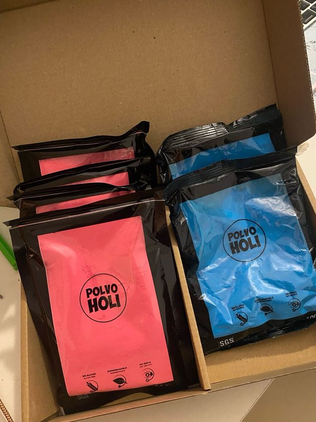 Polvos Holi Rosa y Azul