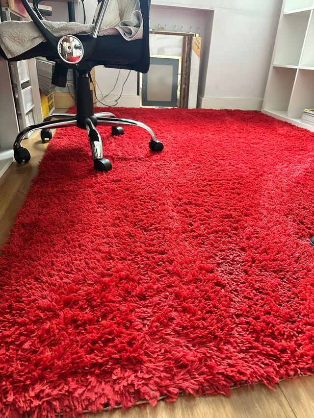 Alfombra Shaggy Roja Ikea