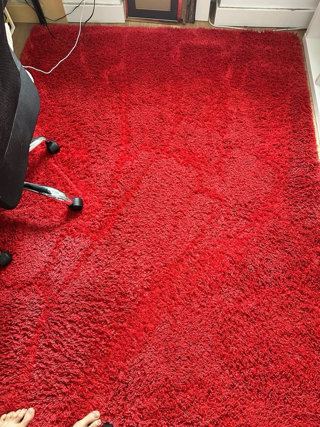 Alfombra Shaggy Roja Ikea