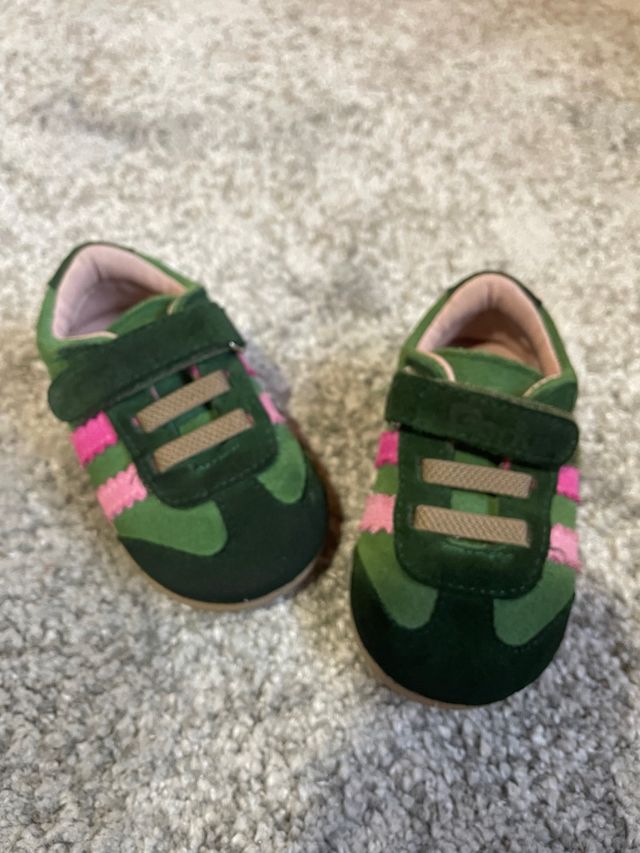 Gorila Barefoot Zapatillas Niños Verde Rosa