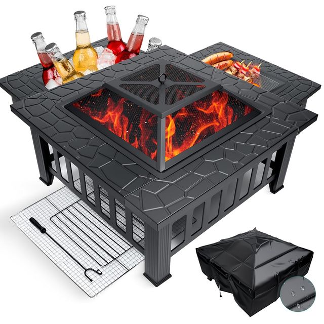 Brasero da Esterno 3 in 1 Quadrato