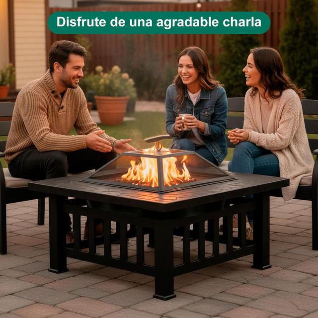 Brasero da Esterno 3 in 1 Quadrato