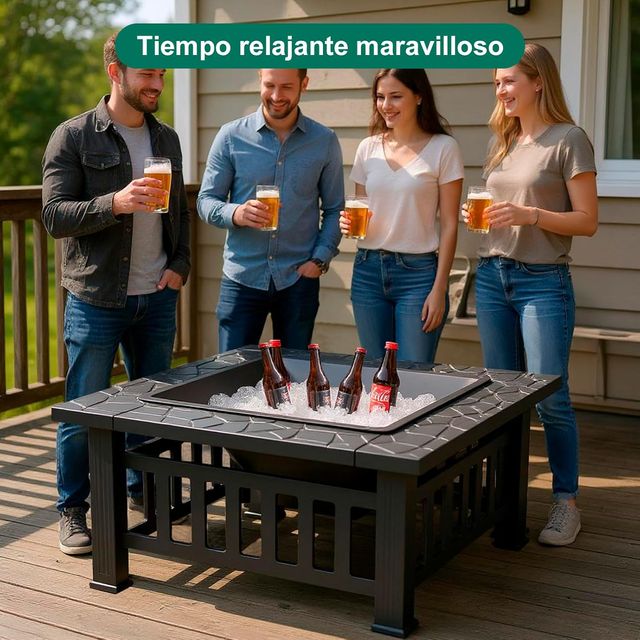 Brasero da Esterno 3 in 1 Quadrato