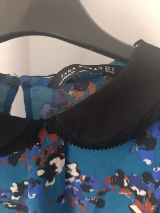 Zara Camisa estampada cuello Peter Pan