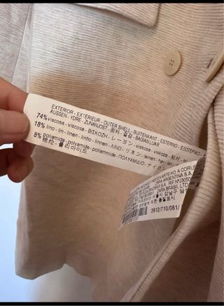 Zara Cappotto Donna Beige