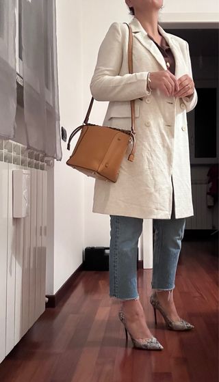 Zara Cappotto Donna Beige