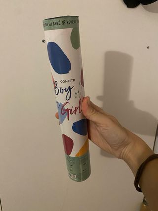 Cañón confeti Revelación Género Bebé Rosa