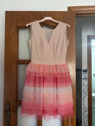 Vestido Rinascimiento Beige y Rosa